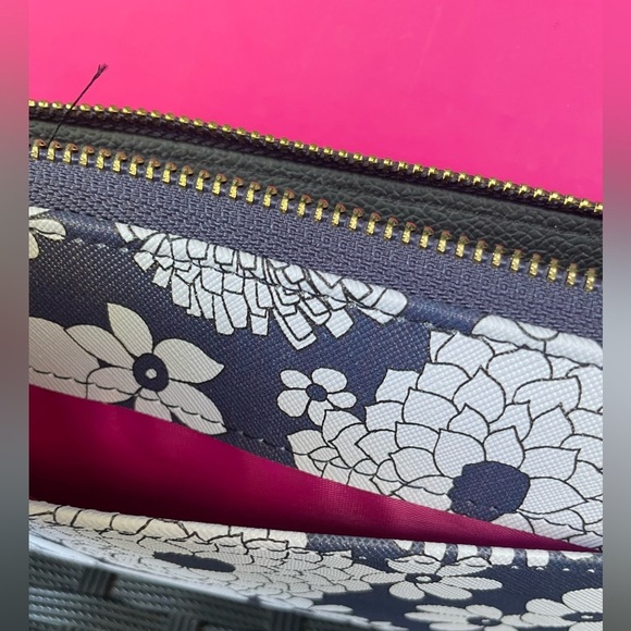 Floral Wallet,Trina Turk Blue and White Floral Wallet - Picture 4 of 10